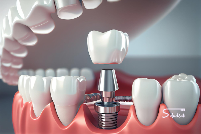 Implantes dentales cementados